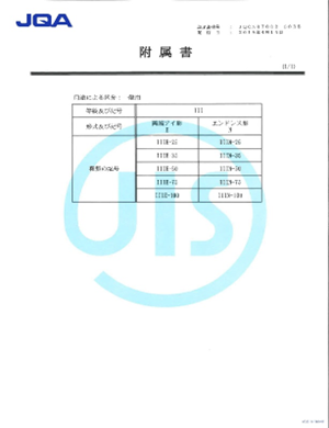 JIS 証明書