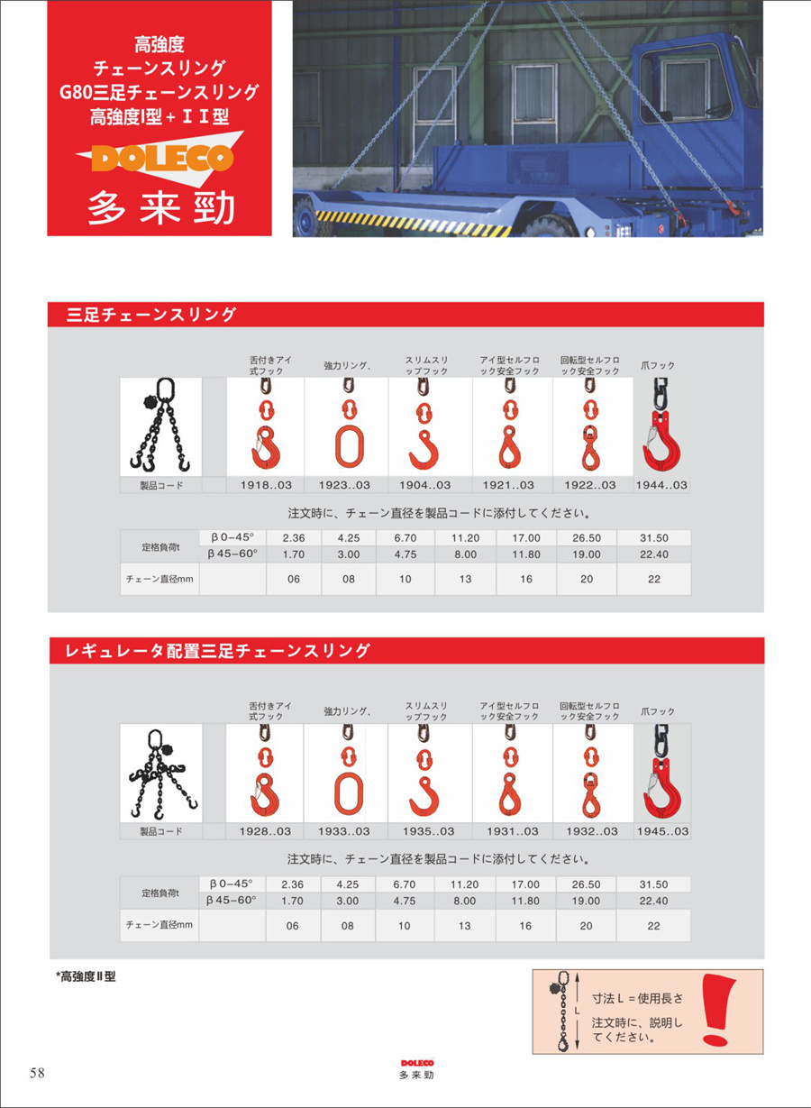 80級多機能羊の角のフックチェーンスリング・リギング