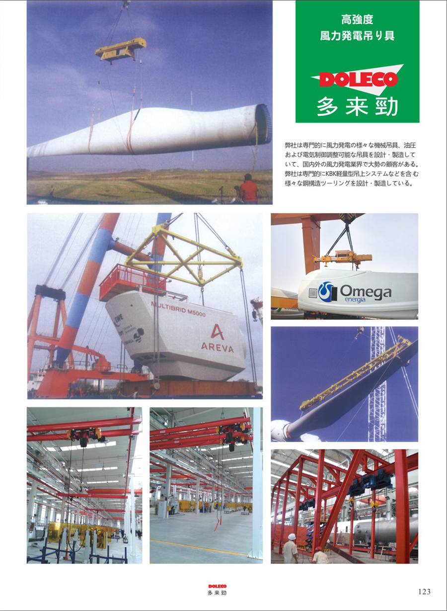 原子力発電、風力発電用スリング